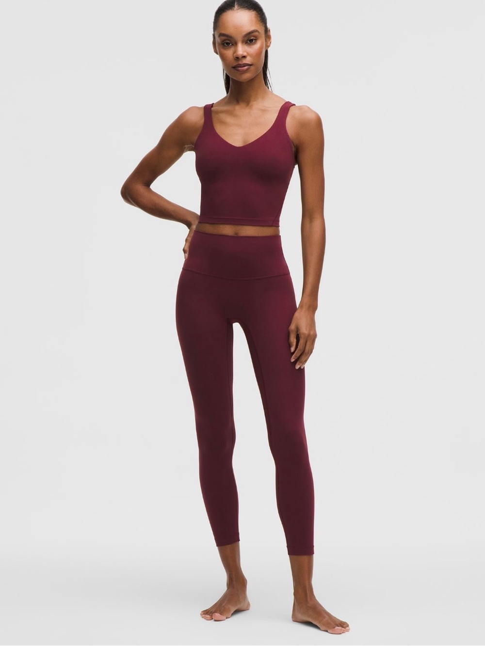 Lululemon high rise Red Merlot leggings